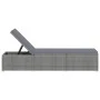 Garden lounger with dark gray synthetic rattan cushion by vidaXL, Loungers - Ref: Foro24-317106, Price: 179,41 €, Discount: %