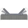 Garden lounger with dark gray synthetic rattan cushion by vidaXL, Loungers - Ref: Foro24-317106, Price: 179,41 €, Discount: %