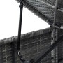Garden lounger with dark gray synthetic rattan cushion by vidaXL, Loungers - Ref: Foro24-317106, Price: 181,44 €, Discount: %