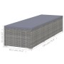Garden lounger with dark gray synthetic rattan cushion by vidaXL, Loungers - Ref: Foro24-317106, Price: 181,44 €, Discount: %