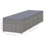 Garden lounger with dark gray synthetic rattan cushion by vidaXL, Loungers - Ref: Foro24-317106, Price: 179,41 €, Discount: %