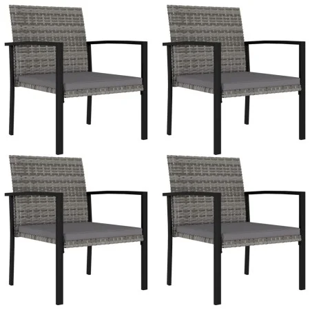 Garden dining chairs 4 units gray synthetic rattan by vidaXL, Garden chairs - Ref: Foro24-317173, Price: 137,15 €, Discount: %