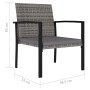 Garden dining chairs 4 units gray synthetic rattan by vidaXL, Garden chairs - Ref: Foro24-317173, Price: 138,10 €, Discount: %