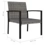 Garden dining chairs 4 units gray synthetic rattan by vidaXL, Garden chairs - Ref: Foro24-317173, Price: 137,15 €, Discount: %