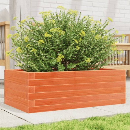 Jardinera de madera maciza pino marrón cera 70x40x23 cm de vidaXL, Maceteros y jardineras - Ref: Foro24-847220, Precio: 56,71...