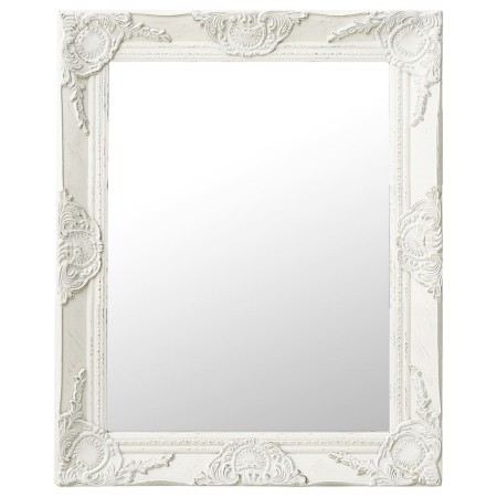 Weißer Wandspiegel im Barockstil 50x60 cm von vidaXL, Spiegel - Ref: Foro24-320316, Preis: 53,31 €, Rabatt: %