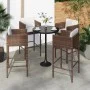 Küchenhocker mit Kissen 4 Stück braunes synthetisches Rattan von vidaXL, Gartenstühle - Ref: Foro24-316675, Preis: 250,54 €, ...