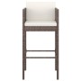Küchenhocker mit Kissen 4 Stück braunes synthetisches Rattan von vidaXL, Gartenstühle - Ref: Foro24-316675, Preis: 254,71 €, ...