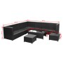 8-piece garden sofa set and black synthetic rattan cushions by vidaXL, Garden sets - Ref: Foro24-42993, Price: 698,16 €, Disc...