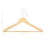 20-teiliges rutschfestes Kleiderbügel-Set aus Hartholz von vidaXL, Kleiderbügel - Ref: Foro24-289911, Preis: 35,22 €, Rabatt: %