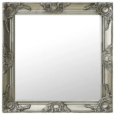 Espejo de pared estilo barroco plateado 60x60 cm de vidaXL, Espejos - Ref: Foro24-320334, Precio: 56,14 €, Descuento: %