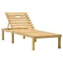 Garden lounger with impregnated pine wood table and cushion by , Loungers - Ref: Foro24-3065848, Price: 132,72 €, Discount: %