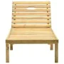 Garden lounger with impregnated pine wood table and cushion by , Loungers - Ref: Foro24-3065848, Price: 132,72 €, Discount: %