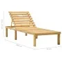 Garden lounger with impregnated pine wood table and cushion by , Loungers - Ref: Foro24-3065848, Price: 132,72 €, Discount: %