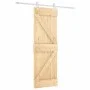 Puerta corredera con herrajes madera maciza de pino 70x210 cm de , Puertas - Ref: Foro24-3203157, Precio: 184,73 €, Descuento: %