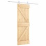 Schiebetür mit Beschlägen aus massivem Kiefernholz, 70 x 210 cm von , Türen - Ref: Foro24-3203157, Preis: 187,78 €, Rabatt: %