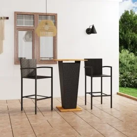 3-Piece Black Garden Bar Set by , Garden sets - Ref: Foro24-3064864, Price: 291,44 €, Discount: %