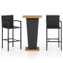 3-Piece Black Garden Bar Set by , Garden sets - Ref: Foro24-3064864, Price: 290,93 €, Discount: %