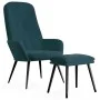 Entspannungssessel mit blauem Samthocker von , Sessel - Ref: Foro24-3097629, Preis: 128,41 €, Rabatt: %