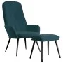 Entspannungssessel mit blauem Samthocker von , Sessel - Ref: Foro24-3097629, Preis: 128,41 €, Rabatt: %
