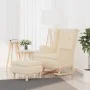 Armchair with rocking legs and cream fabric stool by , Armchairs - Ref: Foro24-3121281, Price: 293,17 €, Discount: %