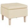 Sessel mit Schaukelbeinen und cremefarbenem Stoffhocker von , Sessel - Ref: Foro24-3121281, Preis: 297,93 €, Rabatt: %