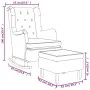 Armchair with rocking legs and cream fabric stool by , Armchairs - Ref: Foro24-3121281, Price: 293,17 €, Discount: %