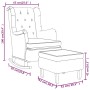 Sessel mit Schaukelbeinen und cremefarbenem Stoffhocker von , Sessel - Ref: Foro24-3121281, Preis: 297,93 €, Rabatt: %