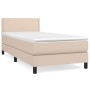 Boxspringbett mit Cappuccino-Kunstledermatratze 90x190 cm von , Betten und Lattenroste - Ref: Foro24-3141040, Preis: 289,70 €...
