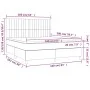 Box spring bed with cream fabric mattress 160x200 cm by , Beds and slatted bases - Ref: Foro24-3142510, Price: 585,34 €, Disc...