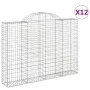 Gabion baskets 12 pcs arch shape iron 200x30x140/160 cm by , Pots and planters - Ref: Foro24-3146162, Price: 1,00 €, Discount: %