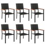 Garden dining set 7 pieces black synthetic rattan by , Garden sets - Ref: Foro24-3156685, Price: 497,56 €, Discount: %