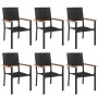 Juego de comedor de jardín 7 piezas ratán sintético negro de , Conjuntos de jardín - Ref: Foro24-3156685, Precio: 489,43 €, D...