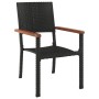 Garden dining set 7 pieces black synthetic rattan by , Garden sets - Ref: Foro24-3156685, Price: 497,56 €, Discount: %