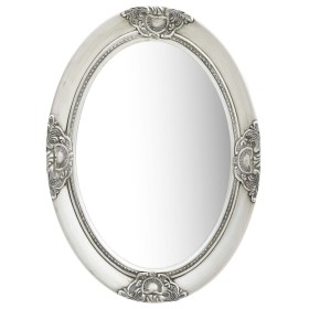 Espejo de pared estilo barroco plateado 50x70 cm de vidaXL, Espejos - Ref: Foro24-320354, Precio: 74,63 €, Descuento: %