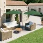 Doppelter Sonnenschirm mit grünem Stahlmast 600x300 cm von , Sonnenschirme - Ref: Foro24-312554, Preis: 157,97 €, Rabatt: %