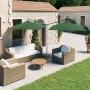 Doppelter Sonnenschirm mit grünem Stahlmast 600x300 cm von , Sonnenschirme - Ref: Foro24-312554, Preis: 160,33 €, Rabatt: %