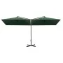 Doppelter Sonnenschirm mit grünem Stahlmast 600x300 cm von , Sonnenschirme - Ref: Foro24-312554, Preis: 157,97 €, Rabatt: %