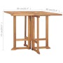 Folding garden dining table teak wood 90x90x75 cm by , Garden tables - Ref: Foro24-315448, Price: 184,89 €, Discount: %