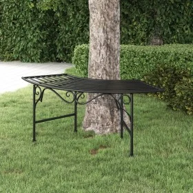 Schwarze Gartenbank aus Stahl, 113 cm von , Gartenbänke - Ref: Foro24-318826, Preis: 108,20 €, Rabatt: %