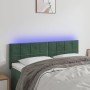 Cabecero con LED de terciopelo gris oscuro 144x5x78/88 cm en Cabeceros y pies de cama | Comprar online en Foro24