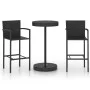 Set de muebles de bar de jardín 3 piezas ratán sintético negro by , Garden sets - Ref: Foro24-3064769, Price: 267,77 €, Disco...