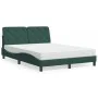 Cama con colchón terciopelo verde oscuro 140x190 cm de , Camas y somieres - Ref: Foro24-3208655, Precio: 394,80 €, Descuento: %