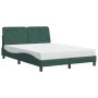 Cama con colchón terciopelo verde oscuro 140x190 cm de , Camas y somieres - Ref: Foro24-3208655, Precio: 394,80 €, Descuento: %