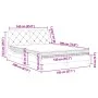 Cama con colchón terciopelo verde oscuro 140x190 cm de , Camas y somieres - Ref: Foro24-3208655, Precio: 394,80 €, Descuento: %
