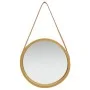 Espejo de pared con correa dorado 40 cm de vidaXL, Espejos - Ref: Foro24-320361, Precio: 31,31 €, Descuento: %
