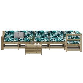 Gartenmöbel-Set 7-teilig und Kissen aus imprägniertem Kiefernholz. von , Gartensets - Ref: Foro24-3250879, Preis: 779,88 €, R...