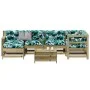Juego de muebles jardín 7 pzas y cojines madera pino impregnada by , Garden sets - Ref: Foro24-3250923, Price: 757,42 €, Disc...