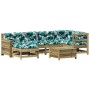 Juego de muebles jardín 7 pzas y cojines madera pino impregnada de , Conjuntos de jardín - Ref: Foro24-3250923, Precio: 767,0...