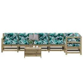 Juego de muebles jardín 7 pzas y cojines madera pino impregnada by , Garden sets - Ref: Foro24-3250887, Price: 697,00 €, Disc...
